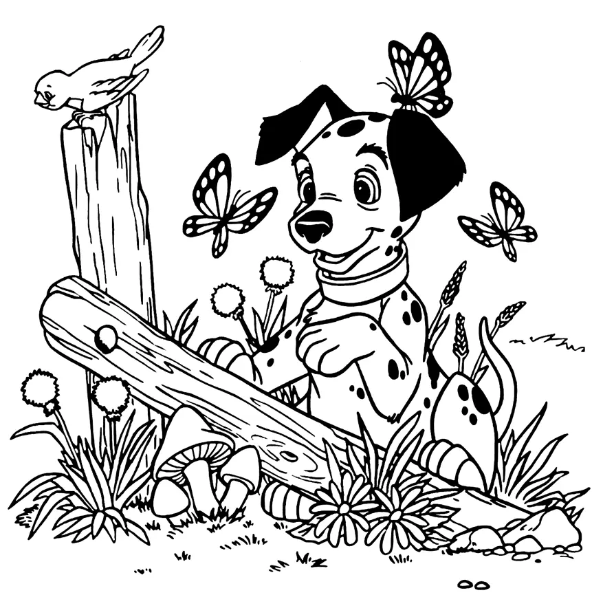 Desenhos de Os 101 Dalmatas Para Colorir 13