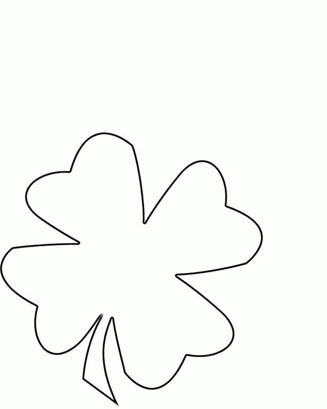 Desenhos de Trevo de Quatro Folhas Para Colorir 14