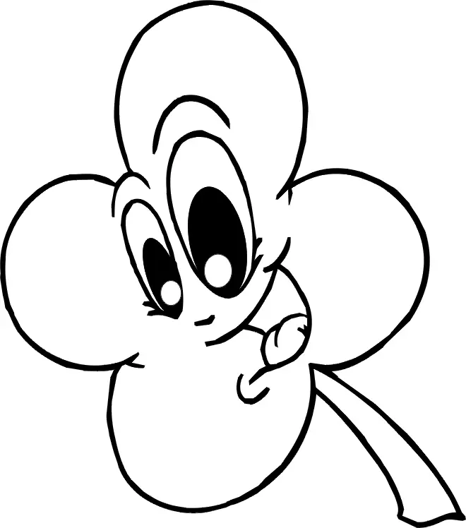Desenhos de Trevo de Quatro Folhas Para Colorir 3