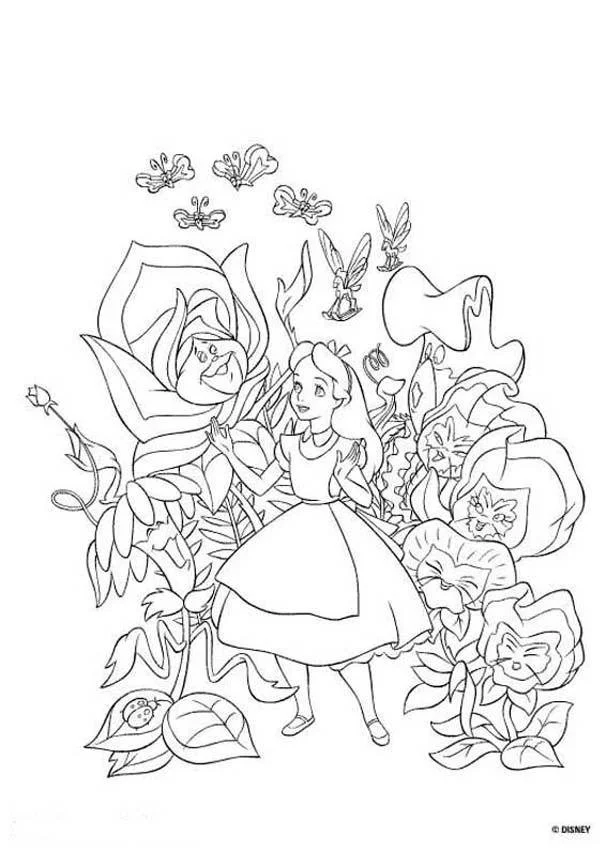 Desenhos de Alice No Pais Das Maravilhas Para Colorir 1