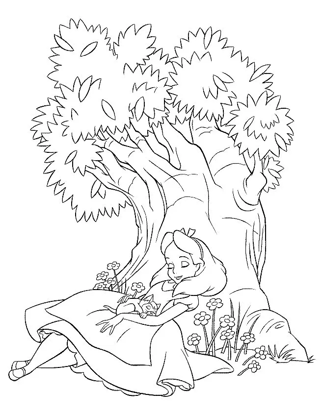 Alice In Wonderland Coloring Pages 10