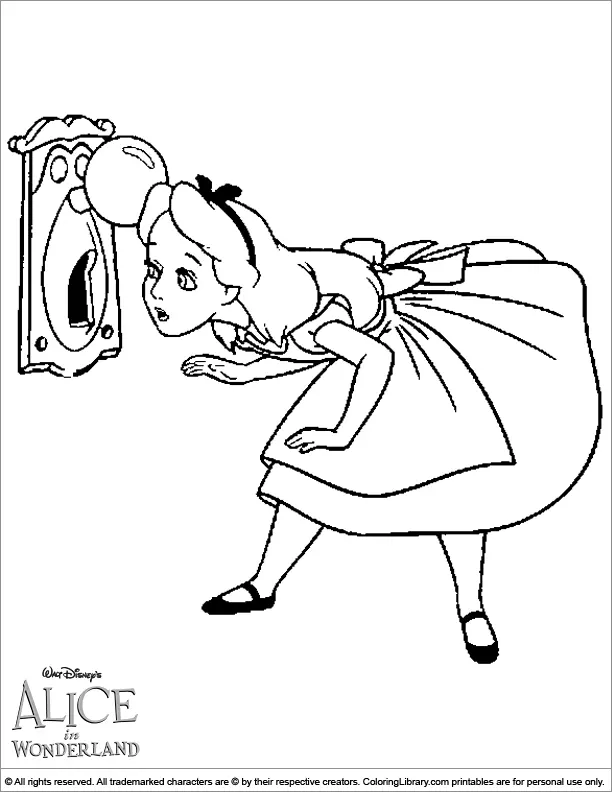 Desenhos de Alice No Pais Das Maravilhas Para Colorir 12