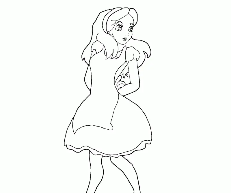 Desenhos de Alice No Pais Das Maravilhas Para Colorir 19