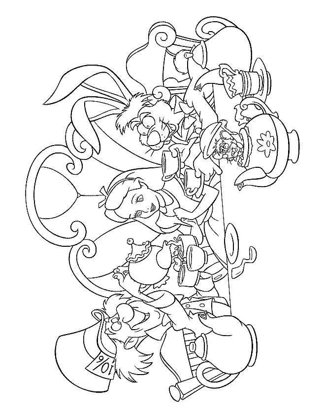 Desenhos de Alice No Pais Das Maravilhas Para Colorir 22