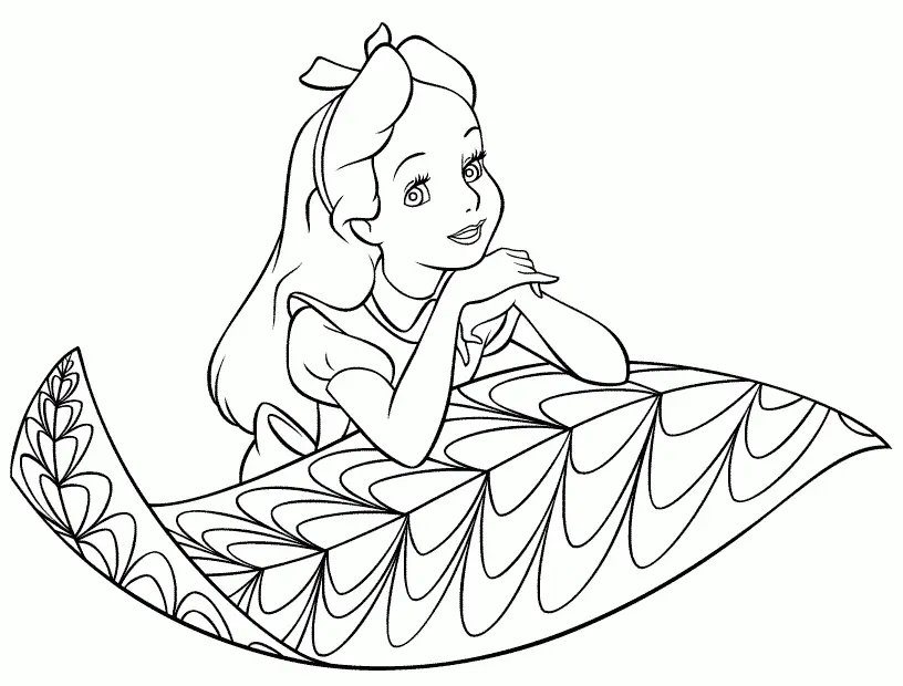 Desenhos de Alice No Pais Das Maravilhas Para Colorir 37