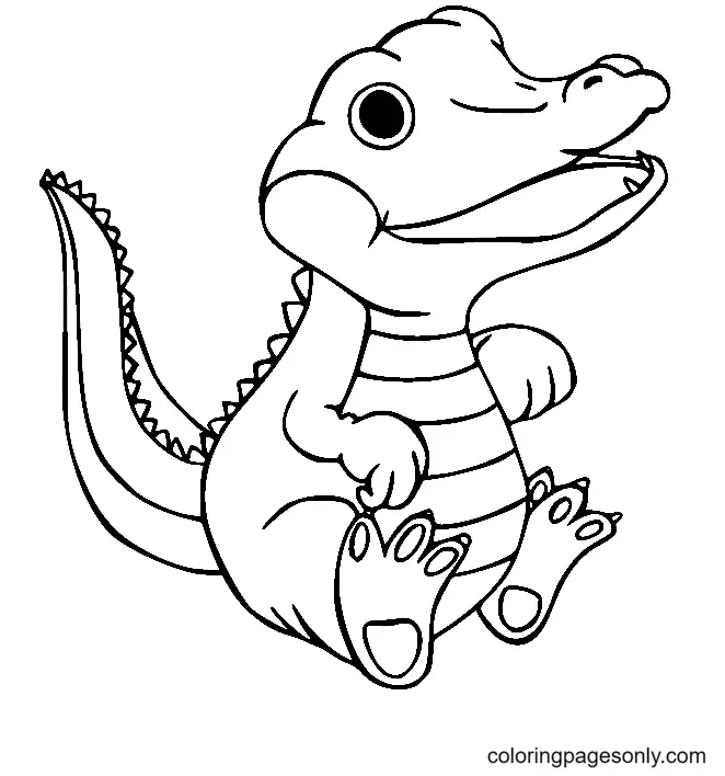 Alligator Coloring Pages 2