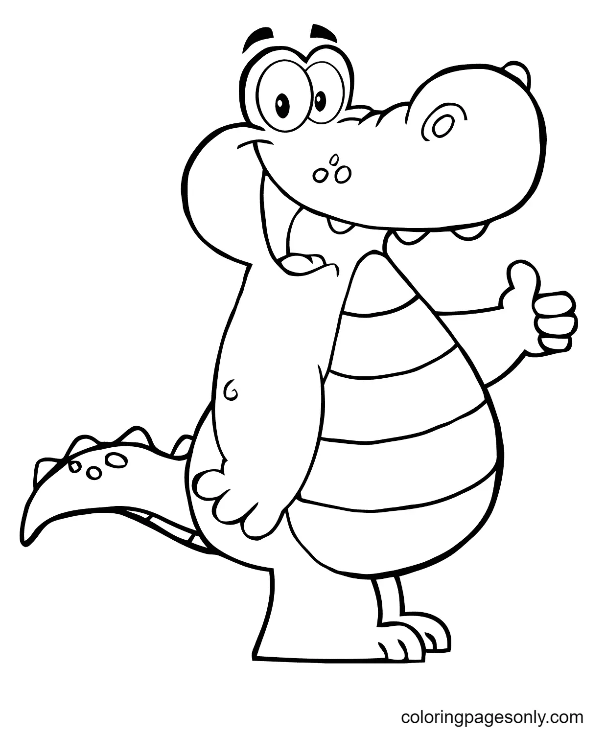 Desenhos de Jacare Para Colorir 22