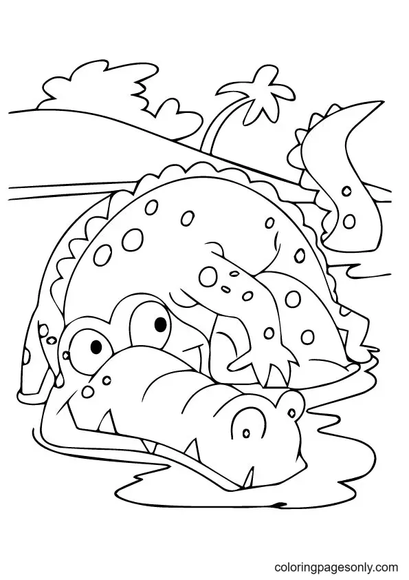 Desenhos de Jacare Para Colorir 39