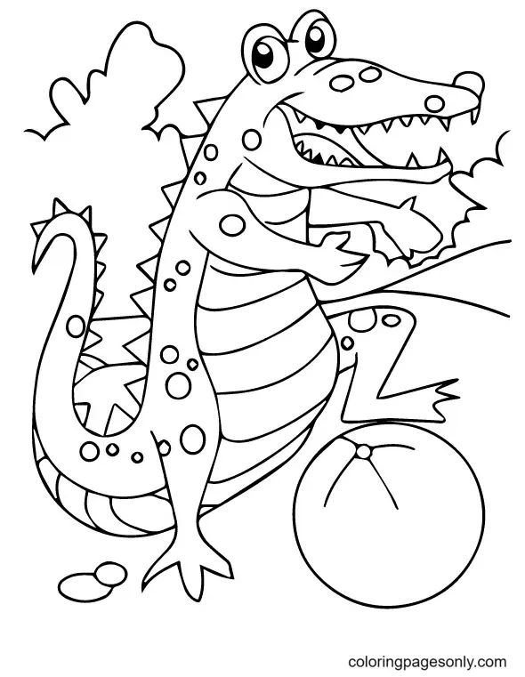 Desenhos de Jacare Para Colorir 57