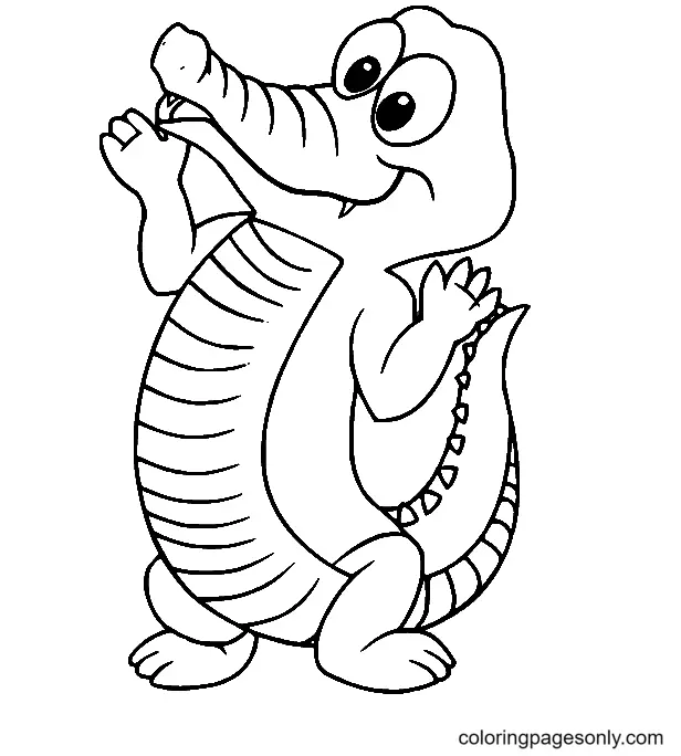 Desenhos de Jacare Para Colorir 9