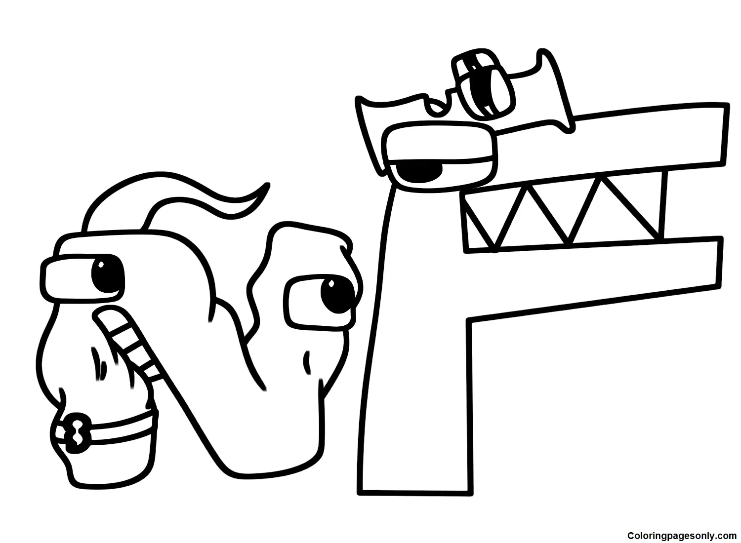 Alphabet Lore Coloring Pages 16