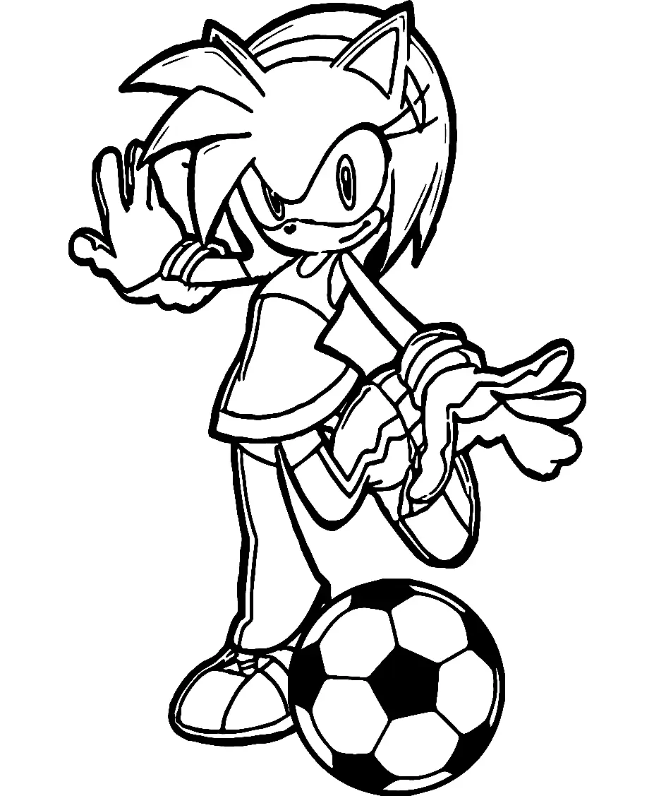 Desenhos de Amy Rose Para Colorir 21