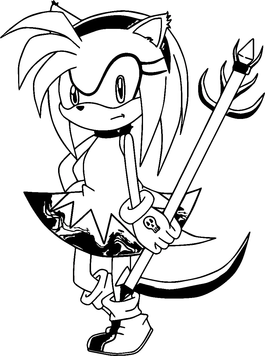 Desenhos de Amy Rose Para Colorir 38