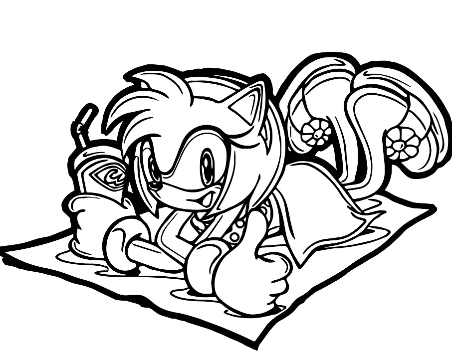 Amy Rose Para Colorear 41