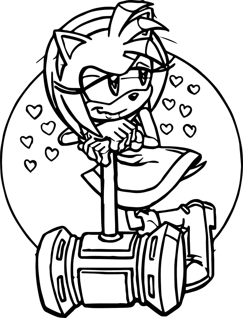 Desenhos de Amy Rose Para Colorir 44