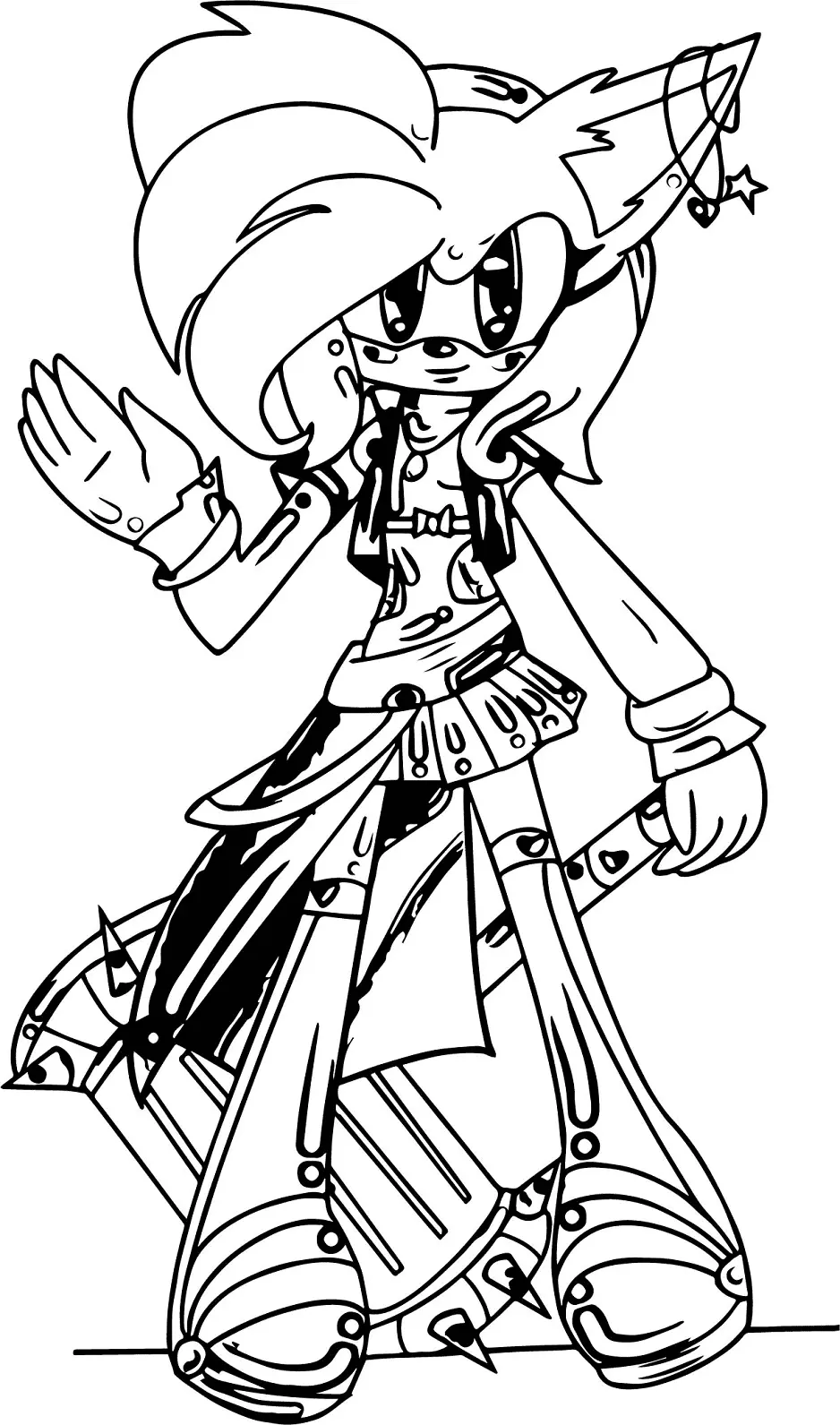Desenhos de Amy Rose Para Colorir 54