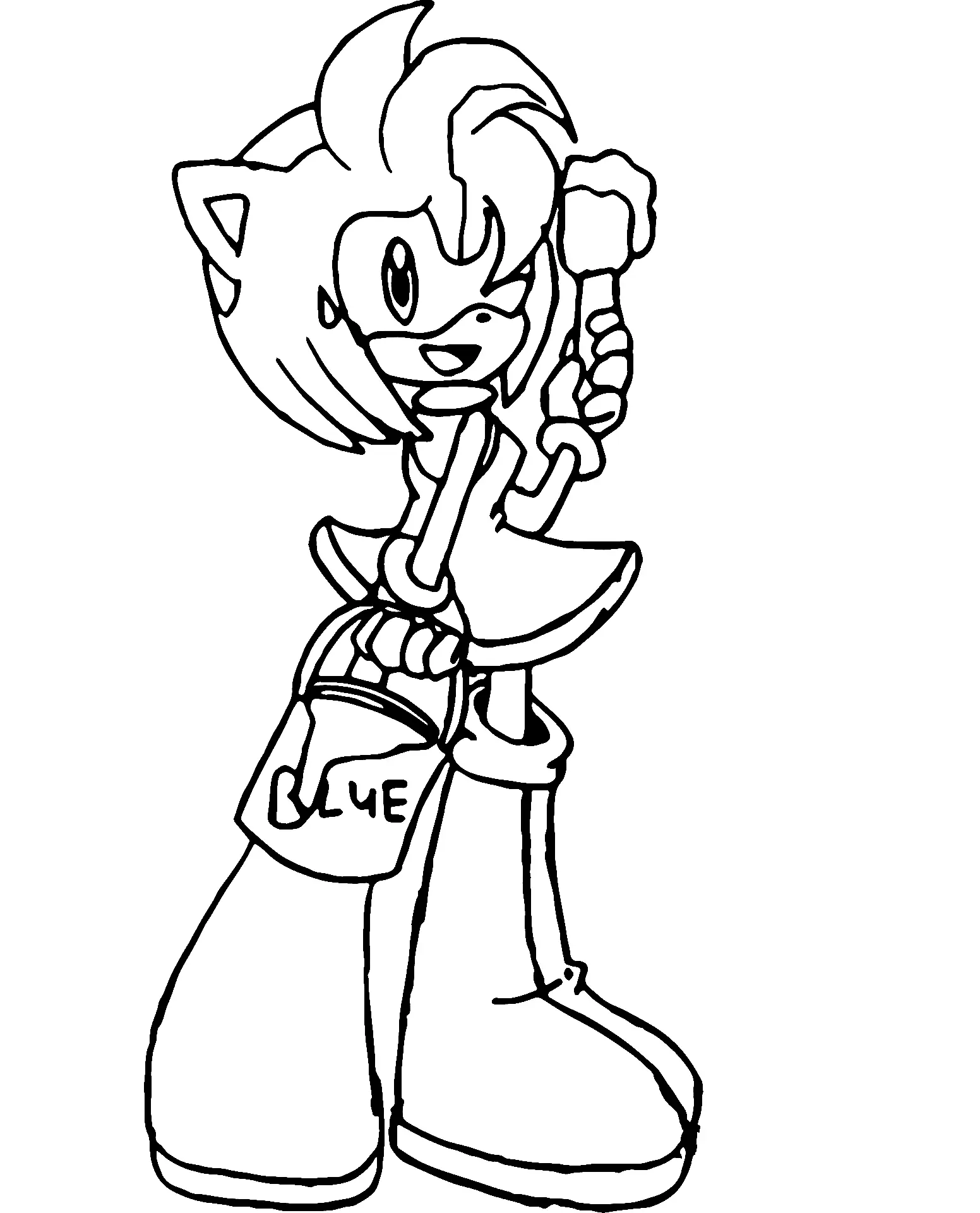 Desenhos de Amy Rose Para Colorir 56