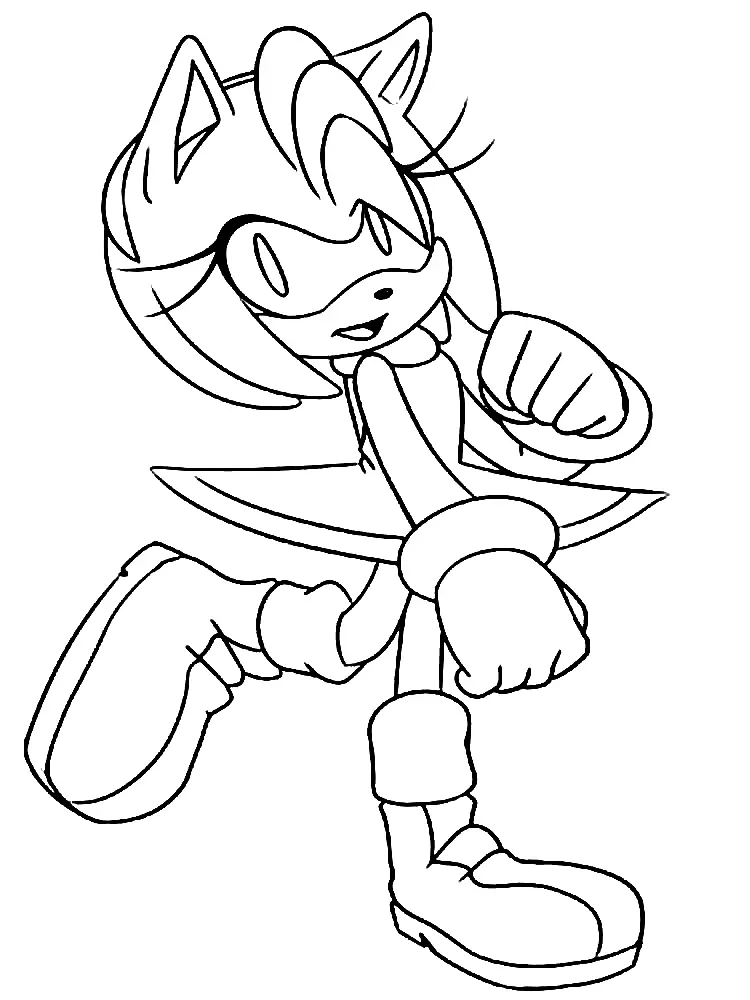 Desenhos de Amy Rose Para Colorir 61
