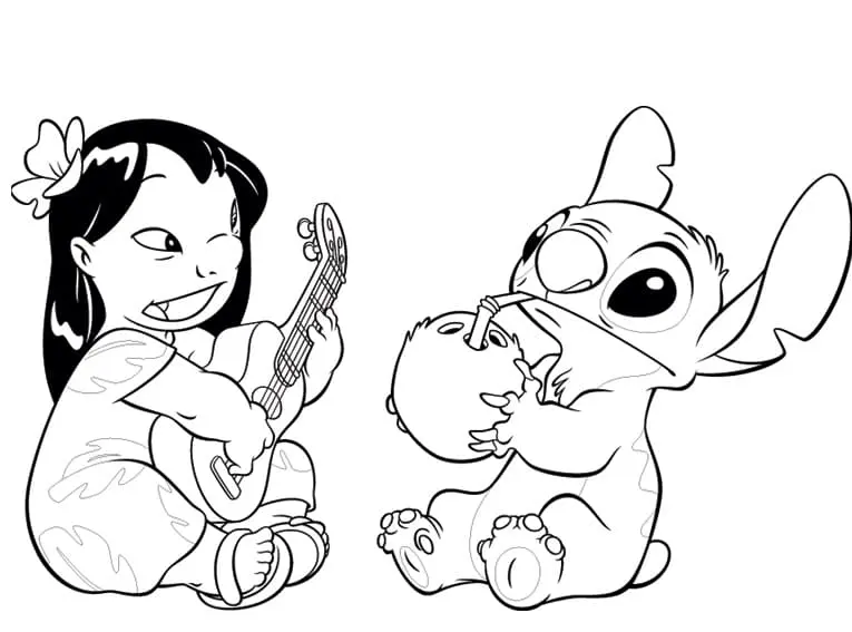 Angel And Stitch Coloring Pages 21