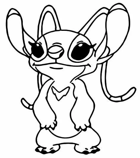 Angel e Stitch para Colorir 24