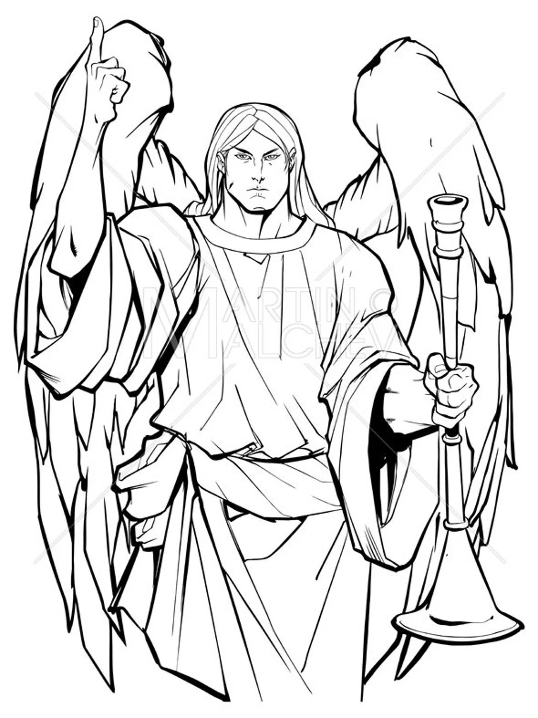 angel Gabriel Para Colorear 32