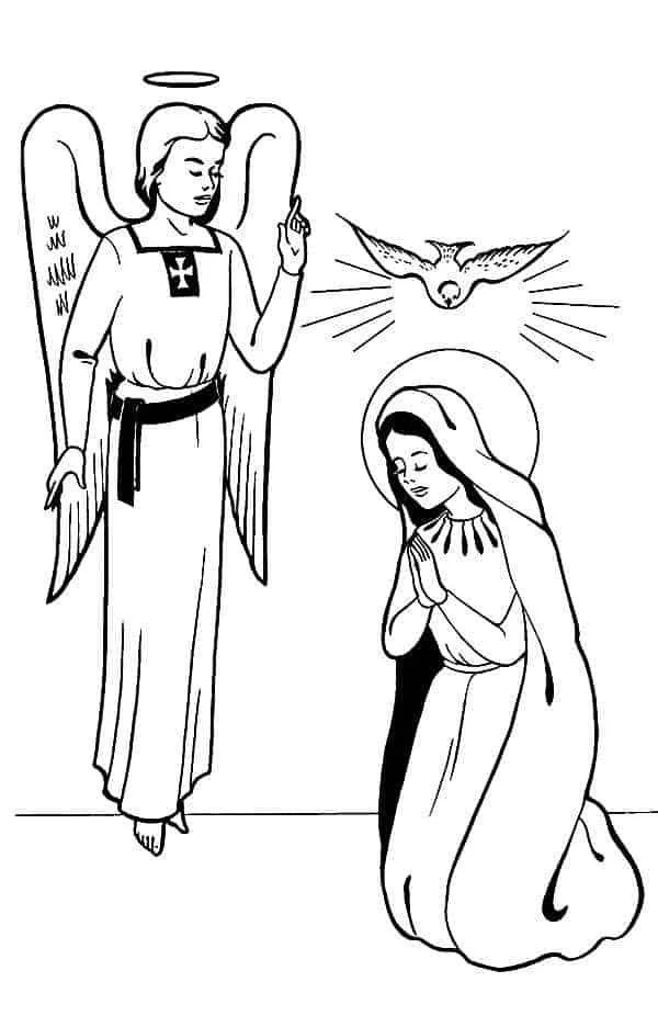 angel Gabriel Para Colorear 33