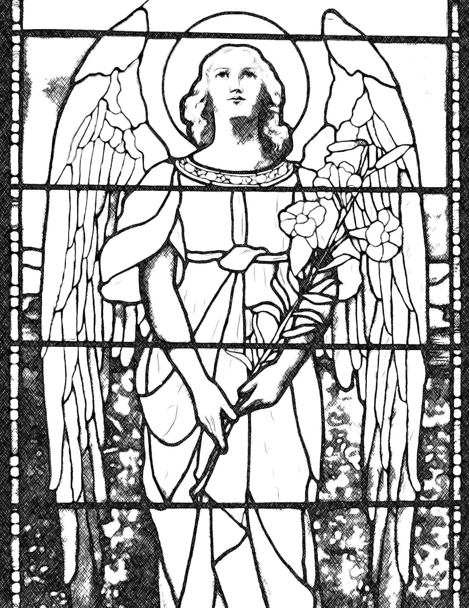angel Gabriel Para Colorear 38