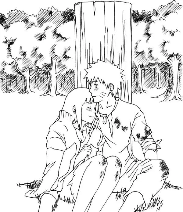 Anime-Paar Ausmalbilder 27