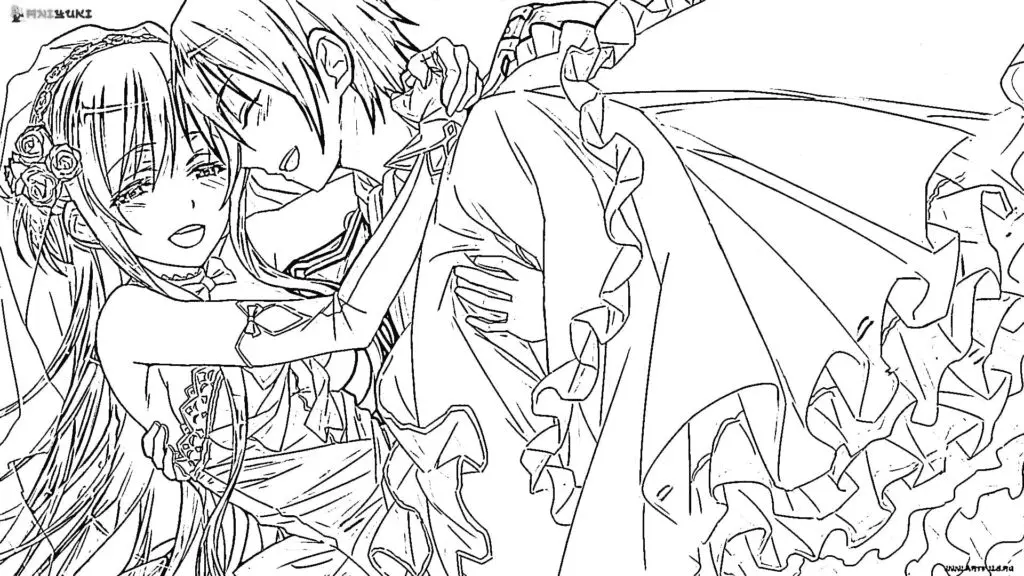 Anime Couple Coloring Pages 48