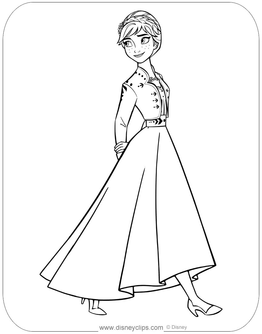 Anna Frozen Coloring Pages 20
