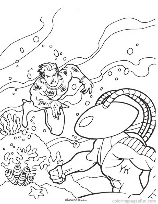 Aquaman Coloring Pages 17