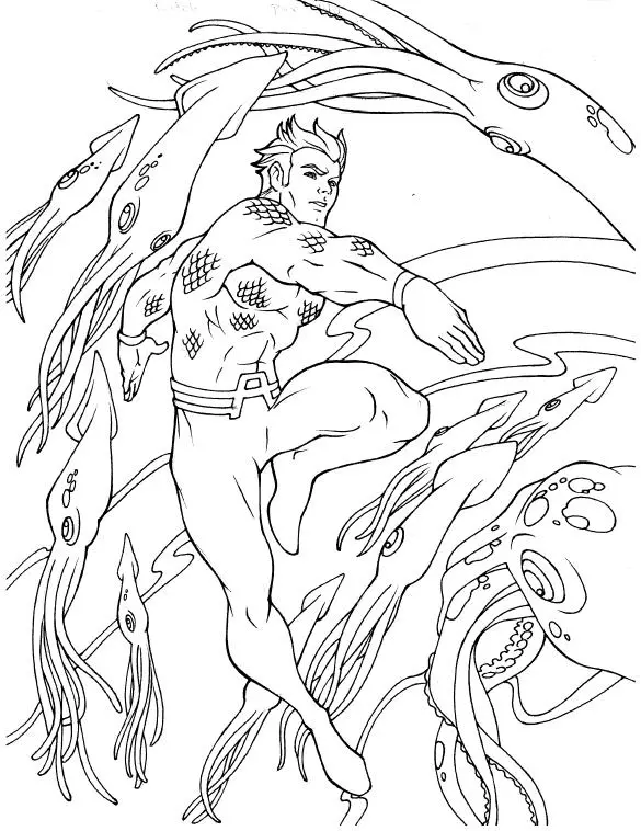 Aquaman Coloring Pages 31