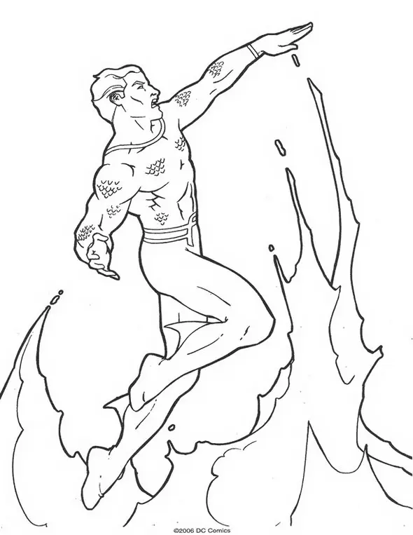 Desenhos de Aquaman Para Colorir 38