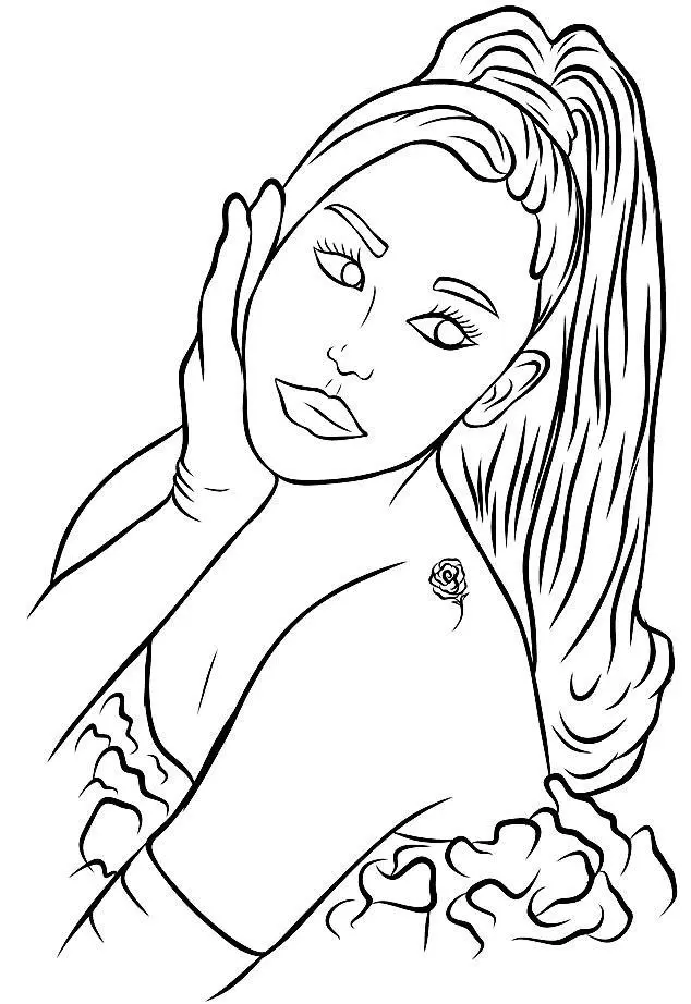 Ariana Grande Ausmalbilder 3
