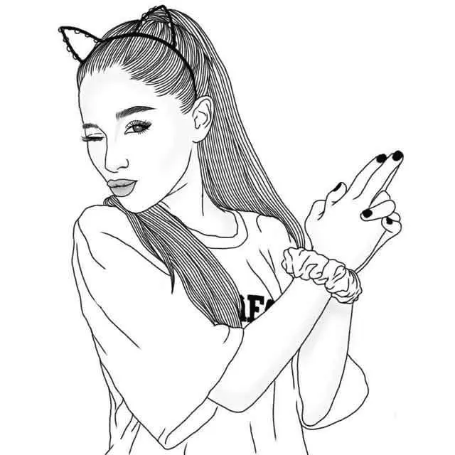 Ariana Grande Coloring Pages 5