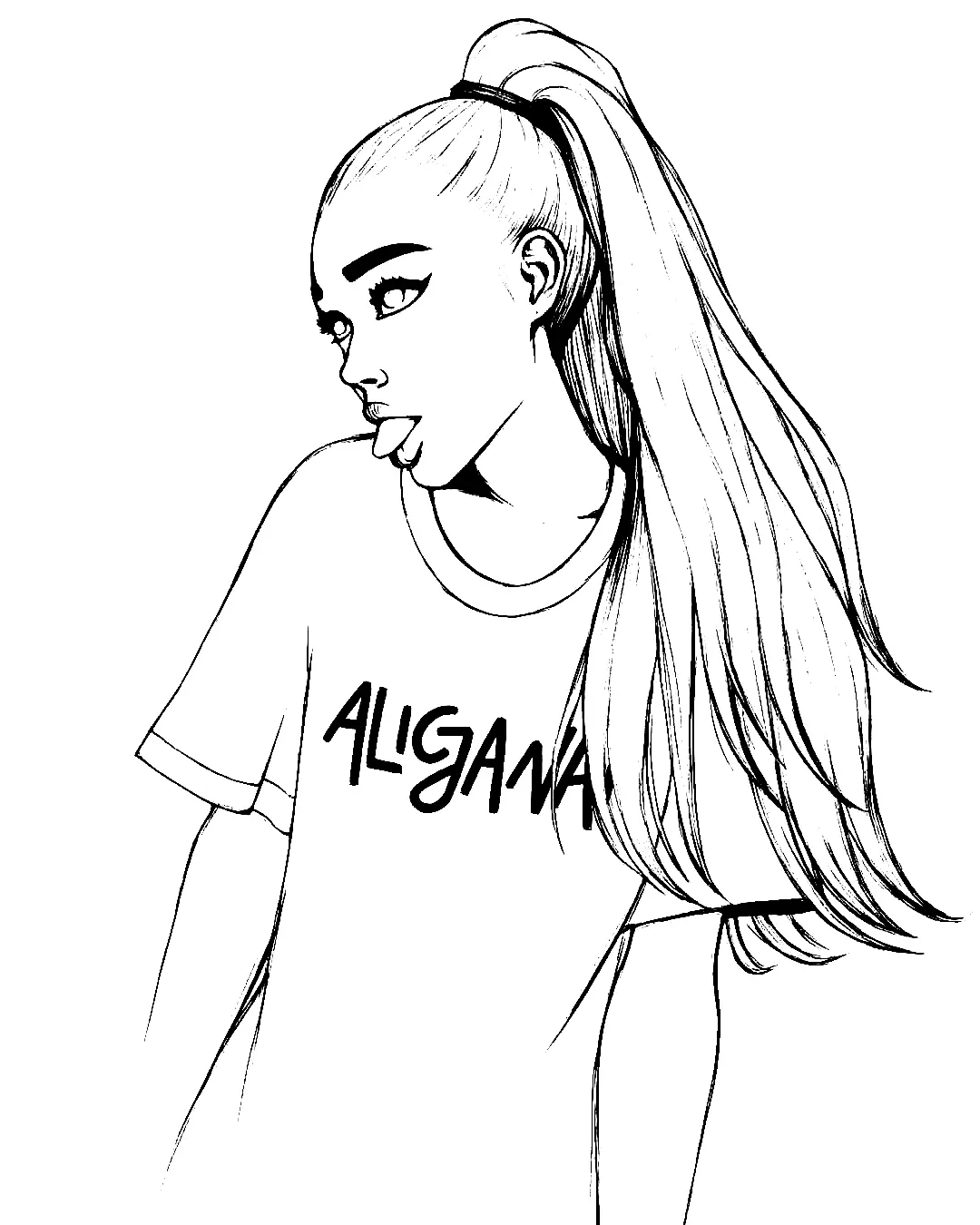 Ariana Grande Ausmalbilder 9