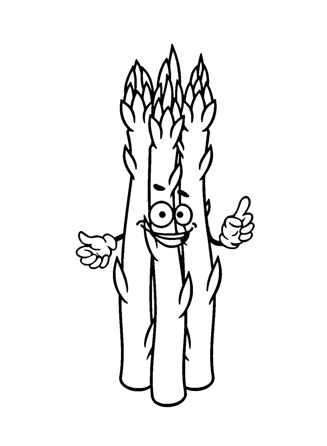 Desenhos de Aspargos Para Colorir 1