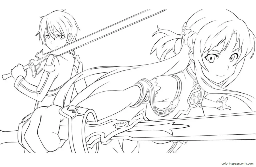 Desenhos de Asuna Para Colorir 29