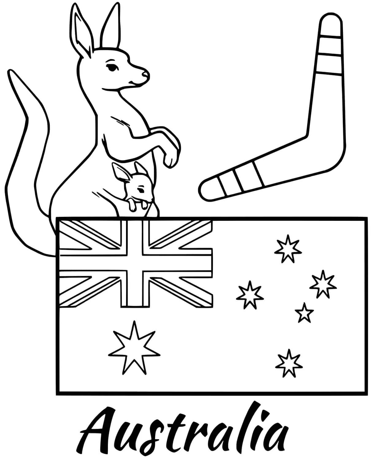 Desenhos de Australia Para Colorir 39