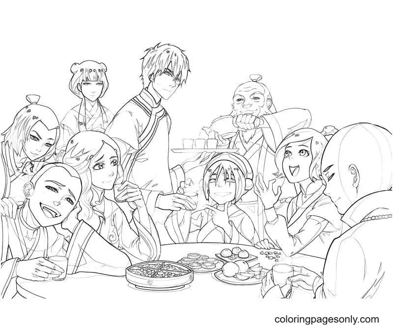 Desenhos de Avatar A Lenda de Aang Para Colorir 39
