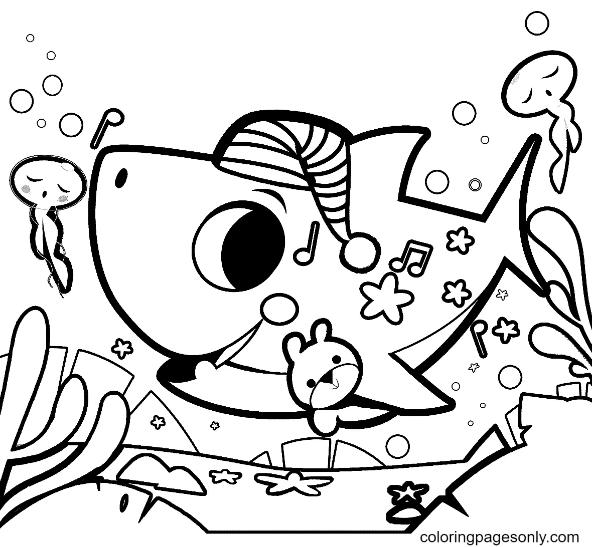 Baby Shark Coloring Pages 49