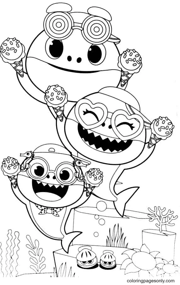 Desenhos de Bebe Tubarao Para Colorir 55