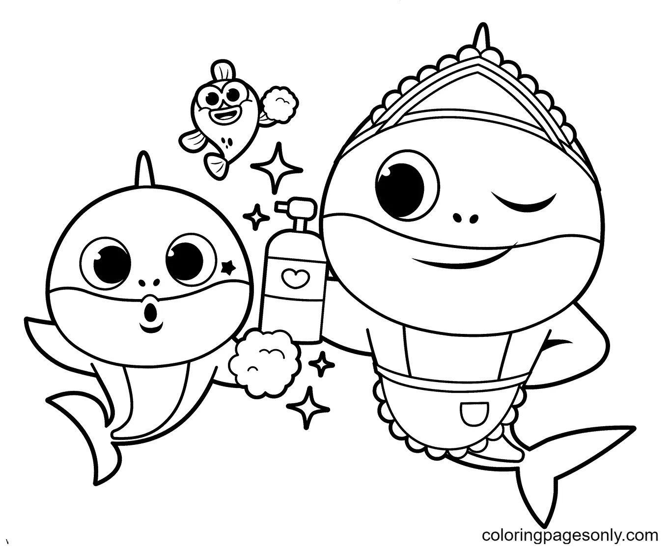 Baby Shark Coloring Pages 7