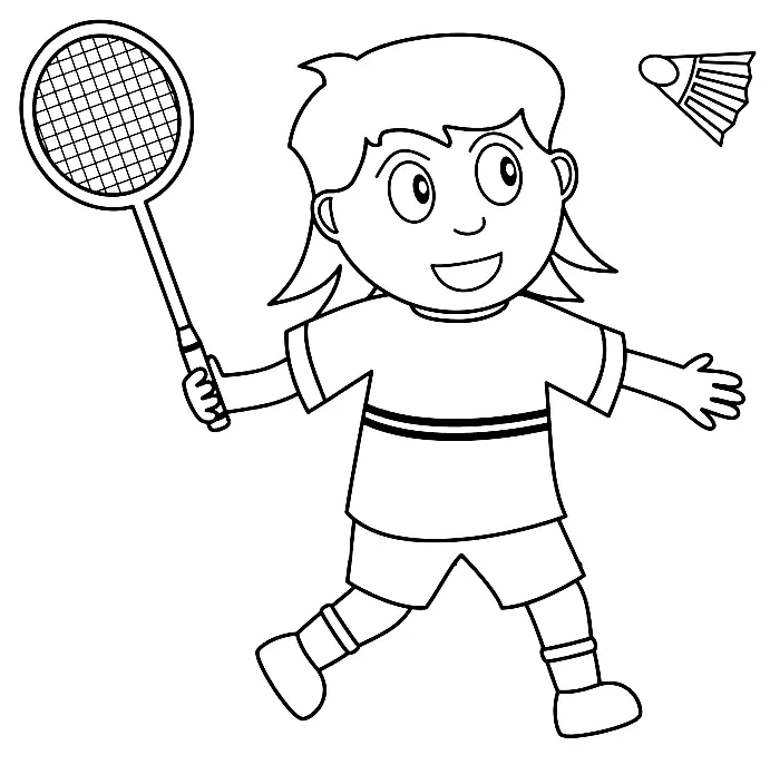Badminton Para Colorear 9