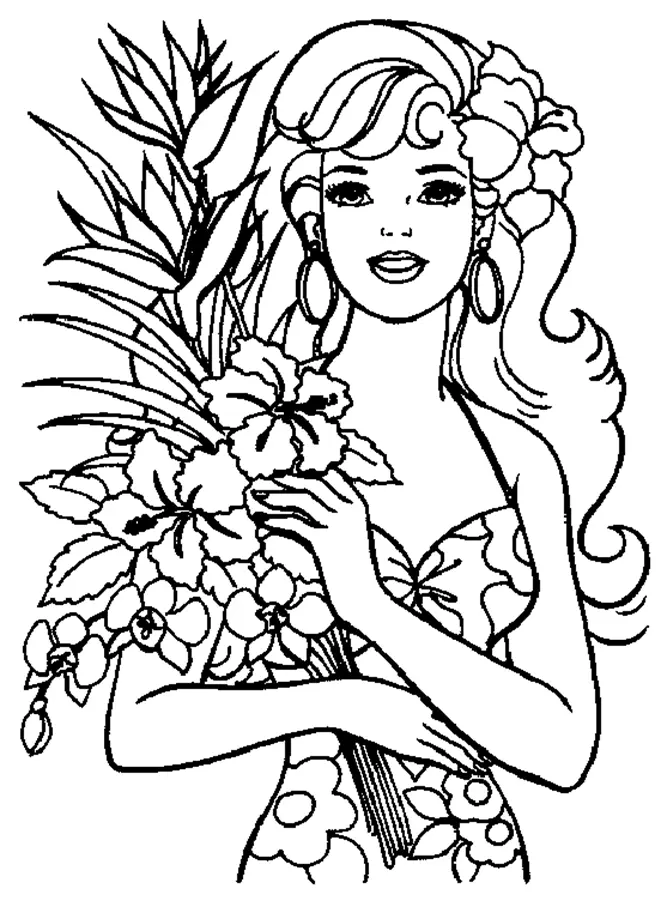 Desenhos de Natal Da Barbie Para Colorir 15
