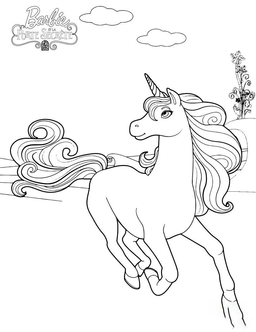Barbie Y Sus Caballos Para Colorear 2