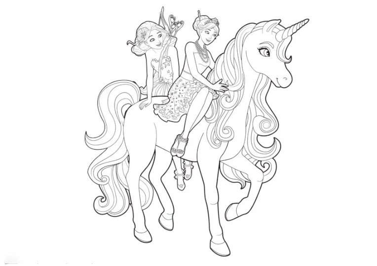 Barbie Y Sus Caballos Para Colorear 20