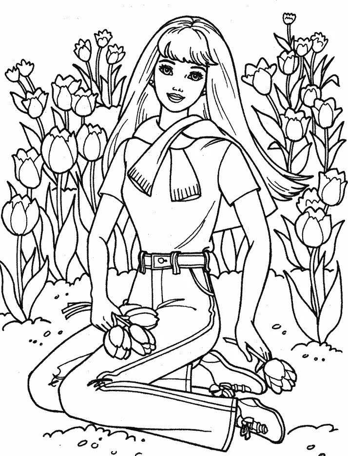 Barbie Y Sus Caballos Para Colorear 31