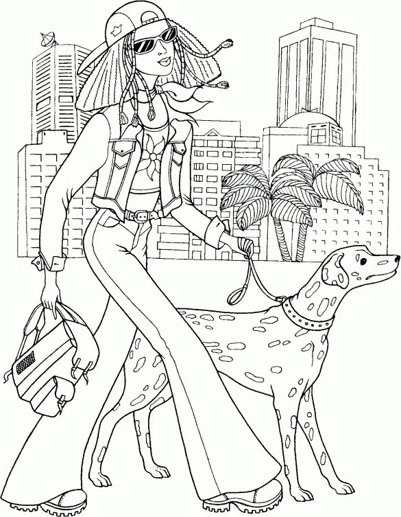 Barbie Y Sus Caballos Para Colorear 32