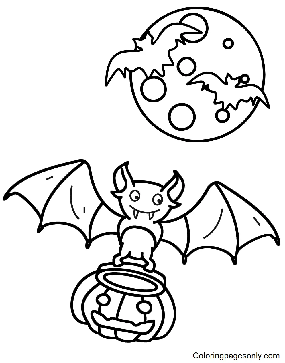 Desenhos de Morcegos Para Colorir